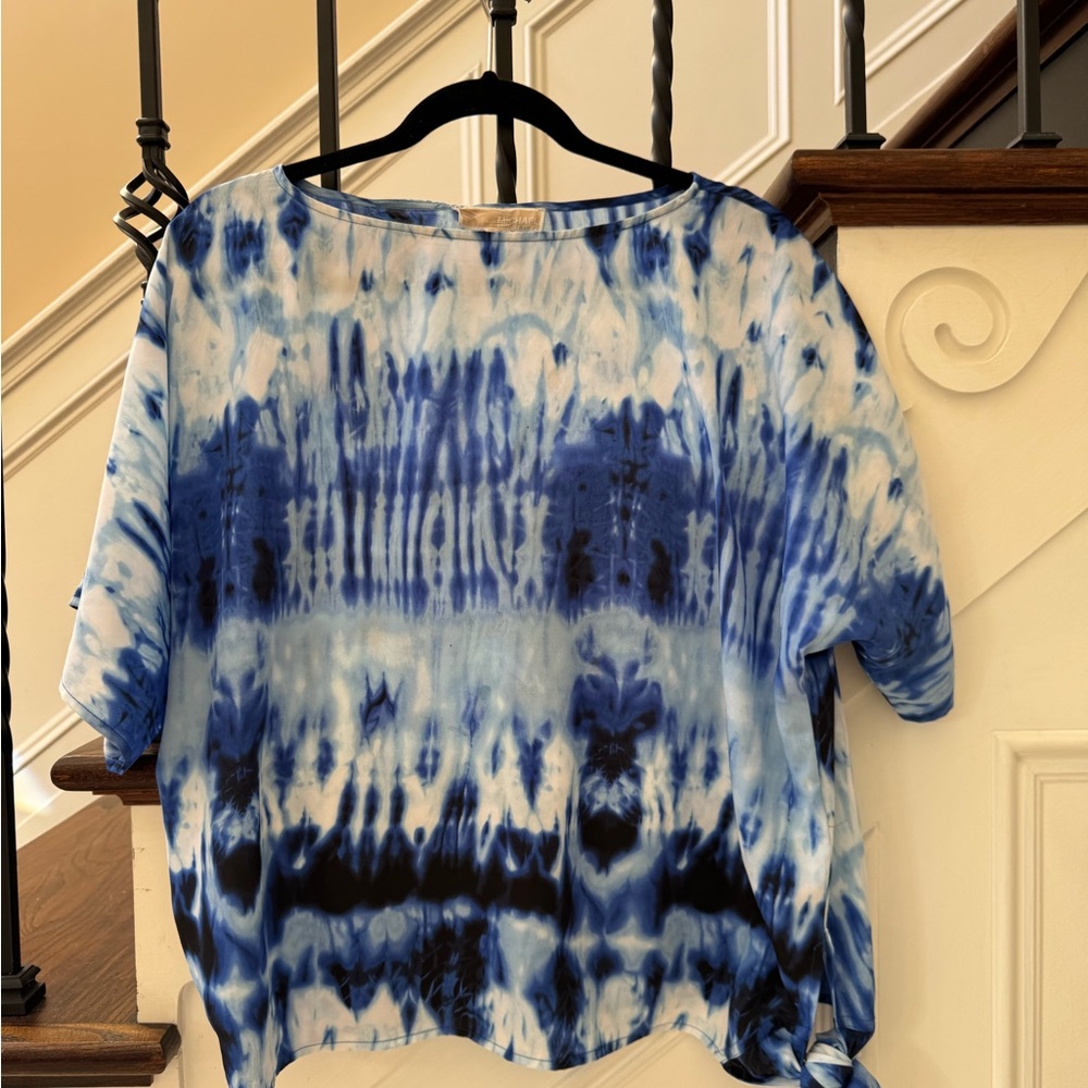 MICHAEL Michael Kors Blue Tie-Dye Blouse